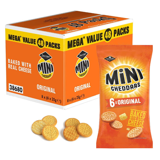 - Mini Cheddars Snacks Bulk | Mega Value Box of 48 x 23g -