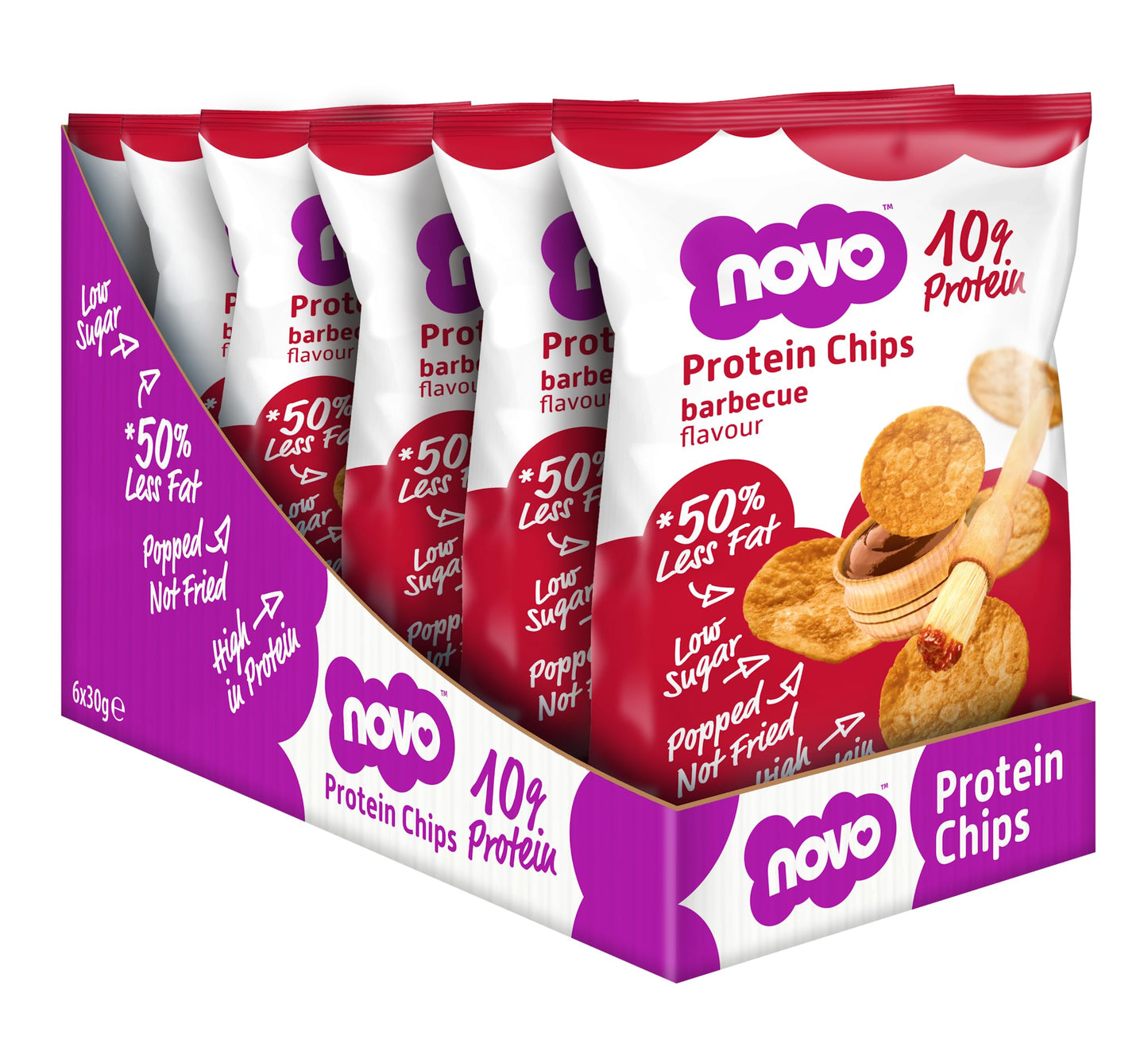 - Novo Nutrition Protein Chips | High Protein Savoury Snack | High Fibre, Low Sugar & Low Fat -