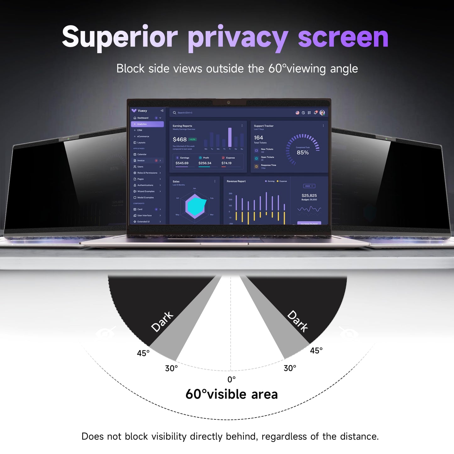 - IPROKKO Laptop Magnetic Privacy Screen -