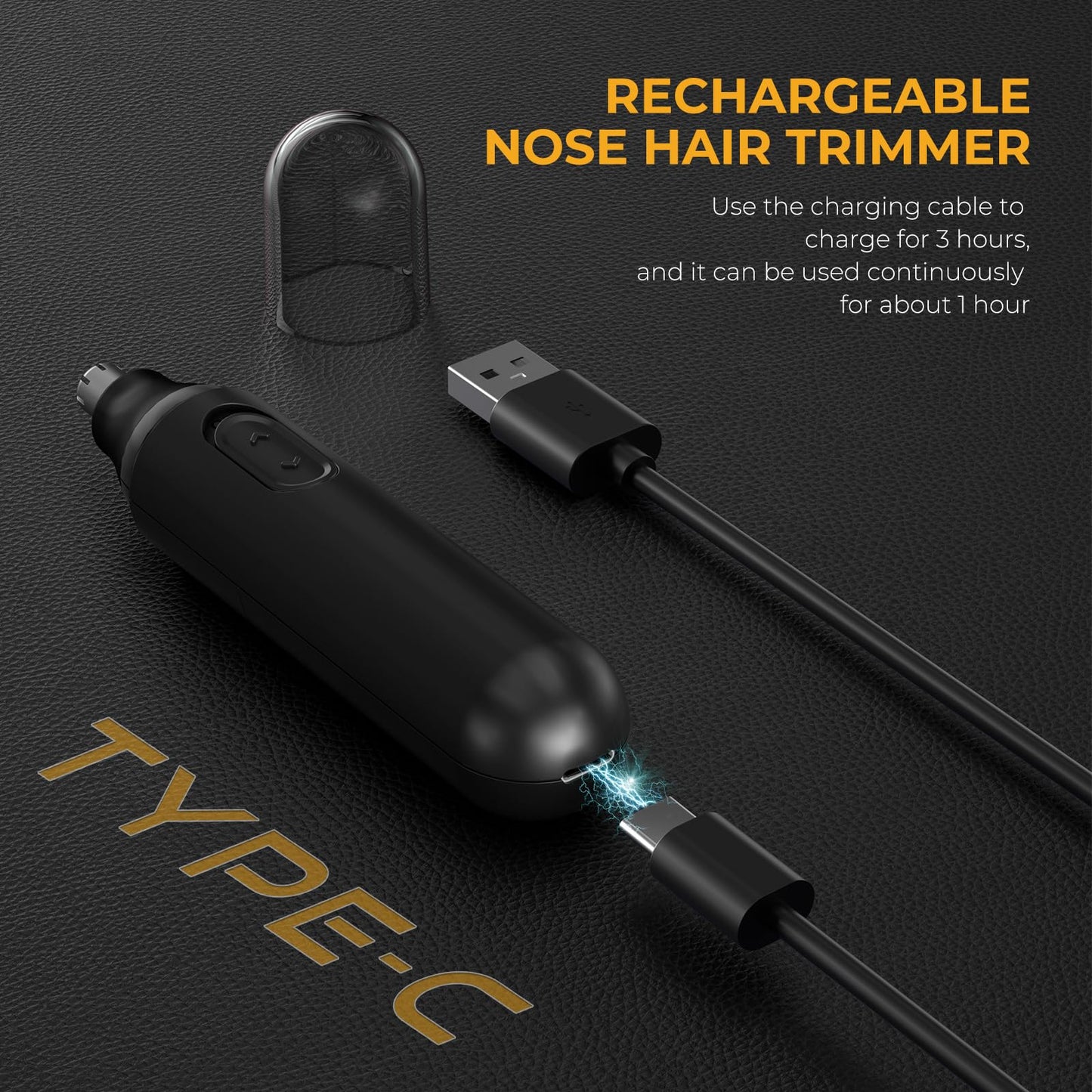 - Nose Hair Trimmer for Men | Professional Painless Rechargeable -