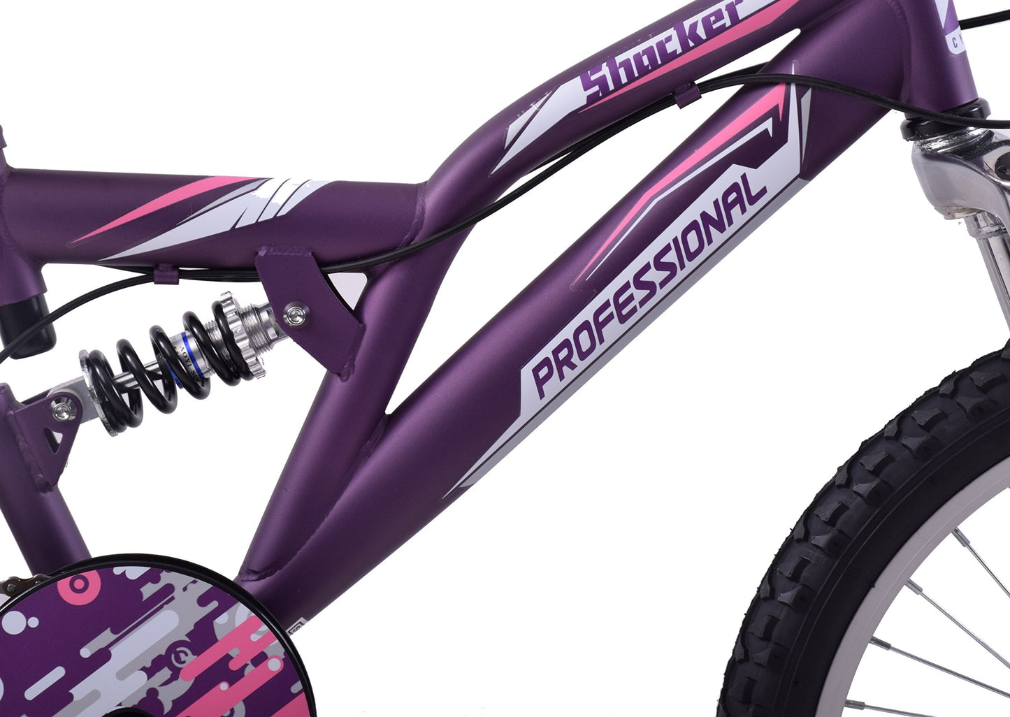 - Professional Shocker 20" Wheel | Dual Suspension Girls Kids Mountain Bike -