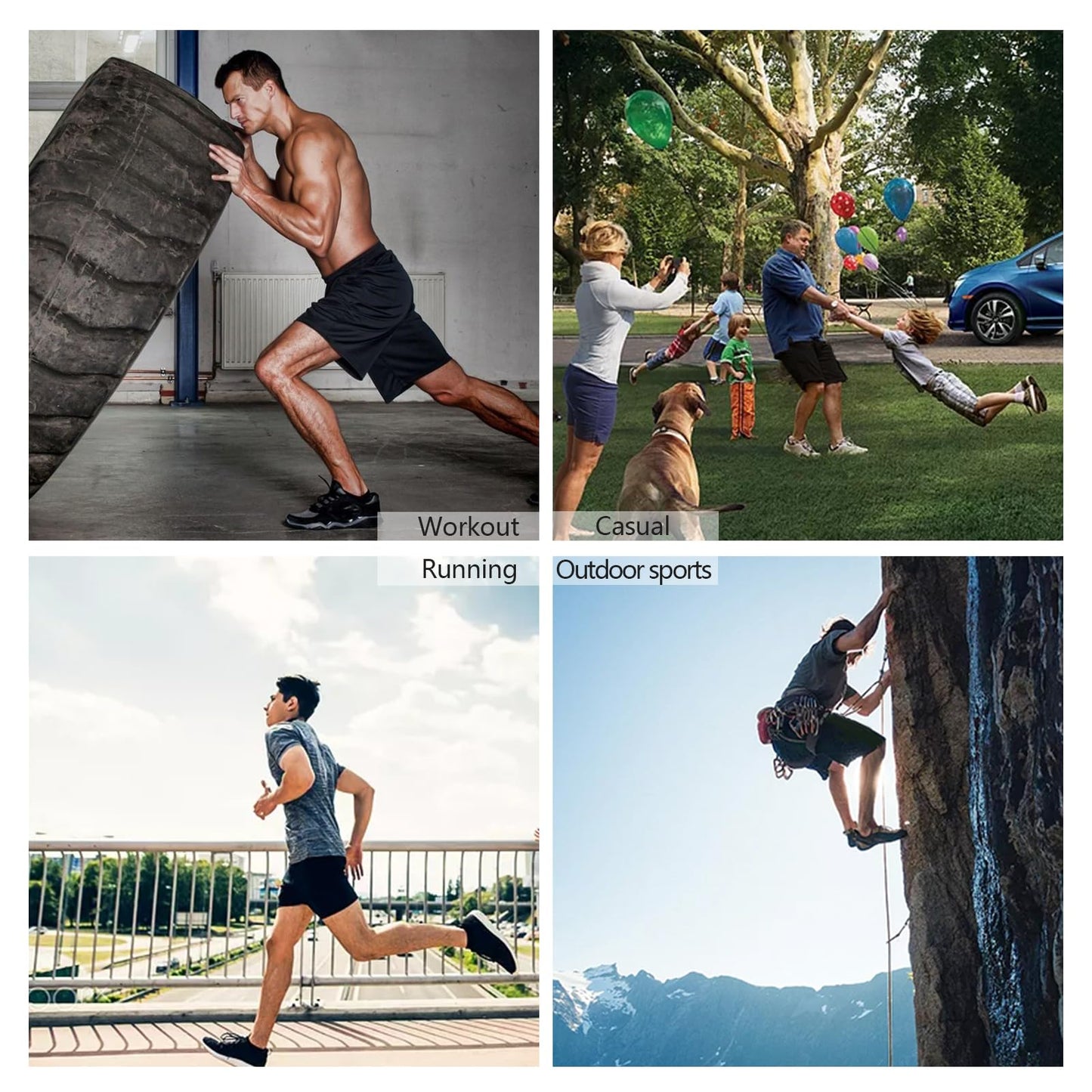 - HOPLYNN Men's 2 Pack Running Shorts | Lightweight Breathable Sports Gym Training Shorts -