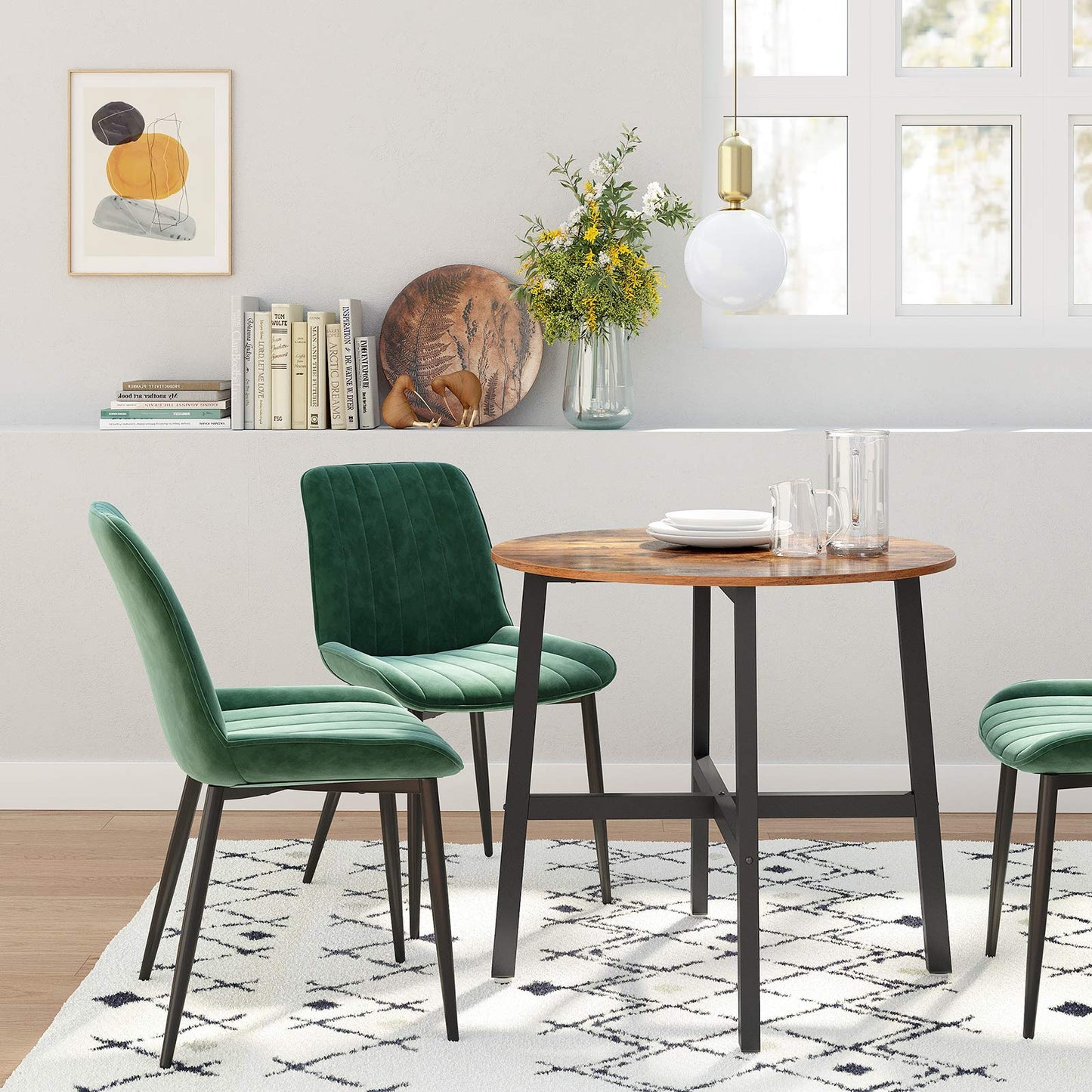 - VASAGLE Dining Table, Round Kitchen Table -