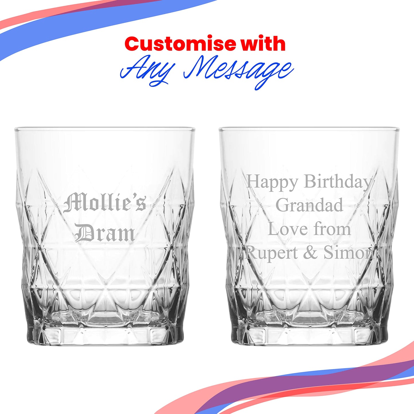 - Personalised Engraved 345ml Keops Whisky Glass -