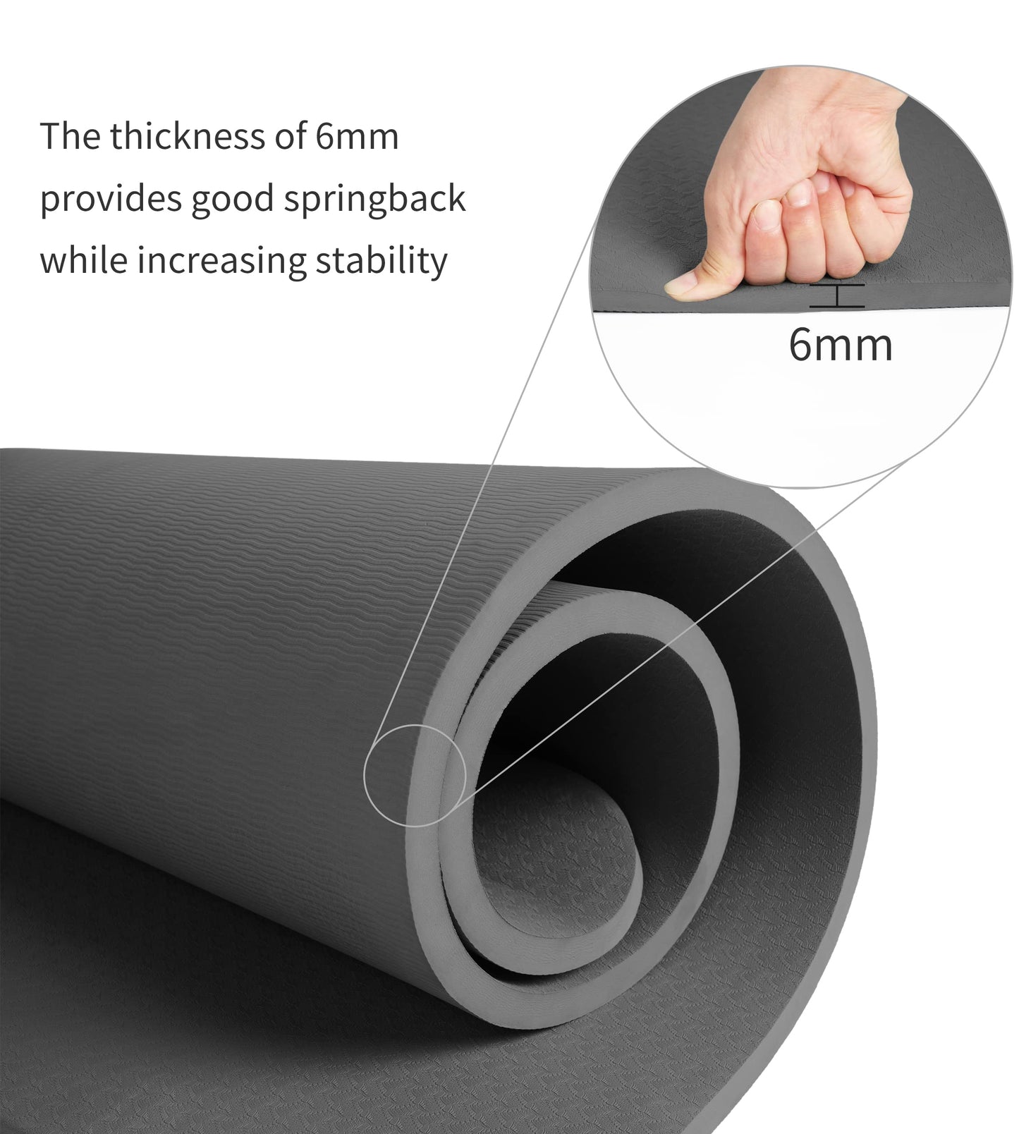 - LaiEr Yoga Mat Extra Size TPE Exercise Mat for Men | Non Slip Mat for Workout -