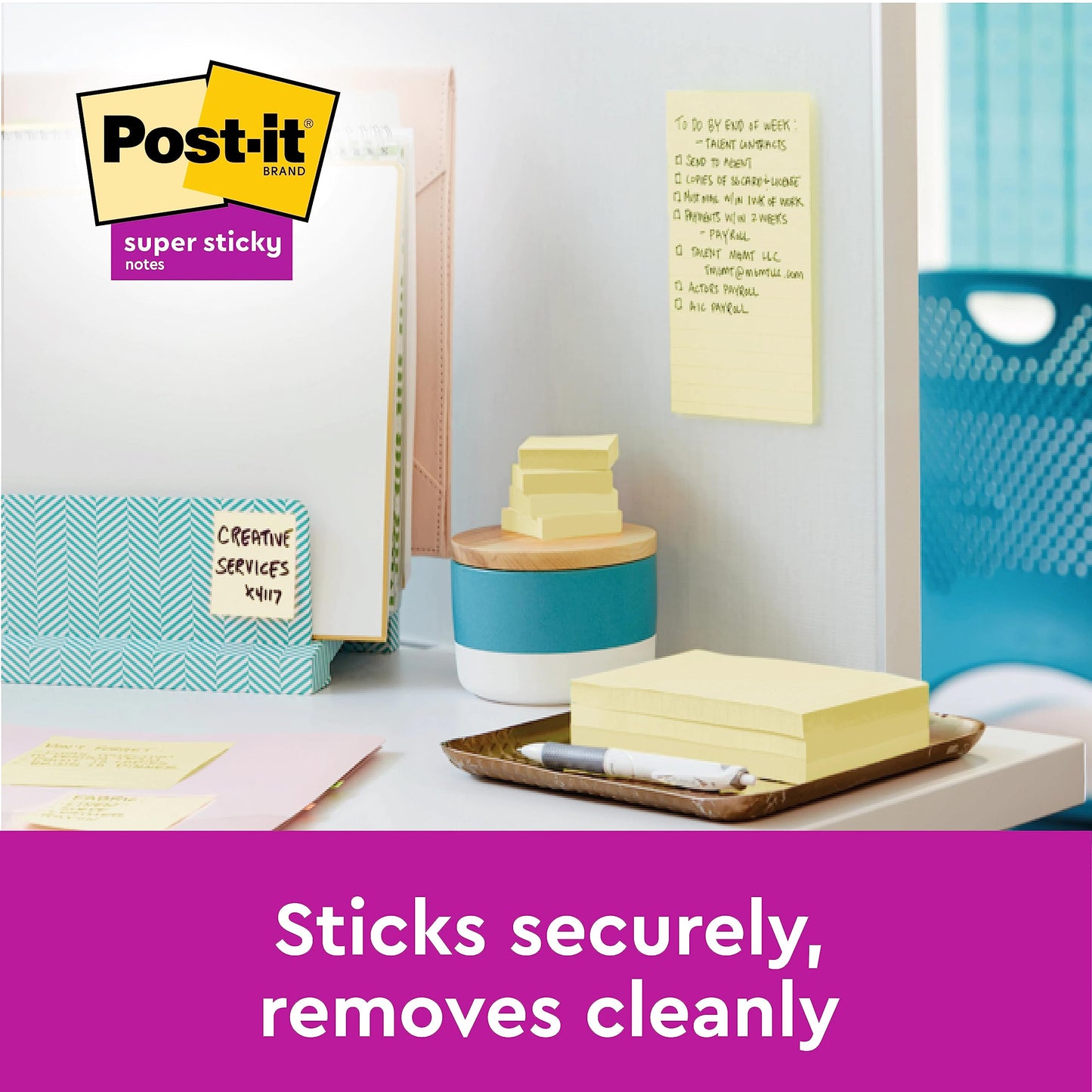 - Post-it Super Sticky Notes | Double the Sticking Power | 6 Pads | 540 Sheets -