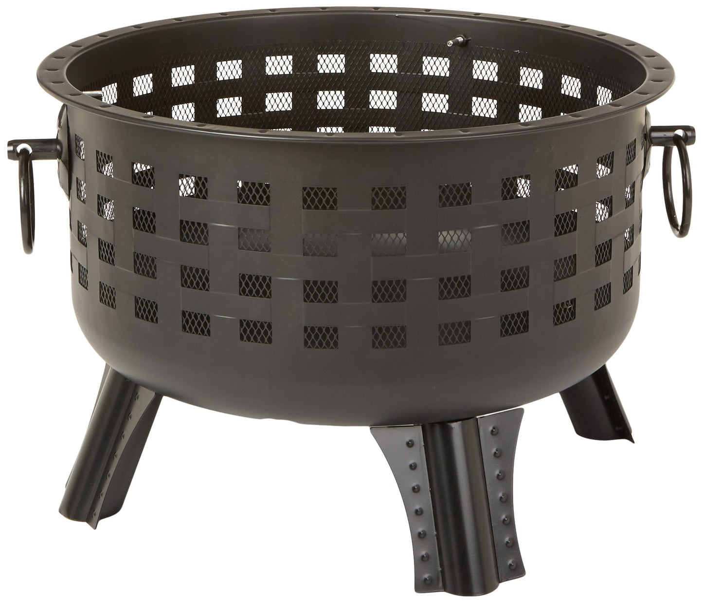 Amazon Basics Steel Round Lattice Fire Pit, 60 cm (23.5 Inches)
