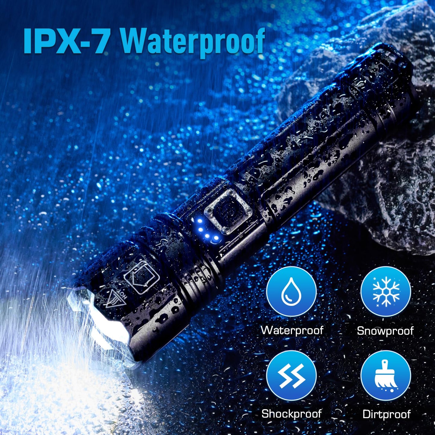 - Glarylight Torches LED Super Bright, 250000 High Lumens Rechargeable Torch -