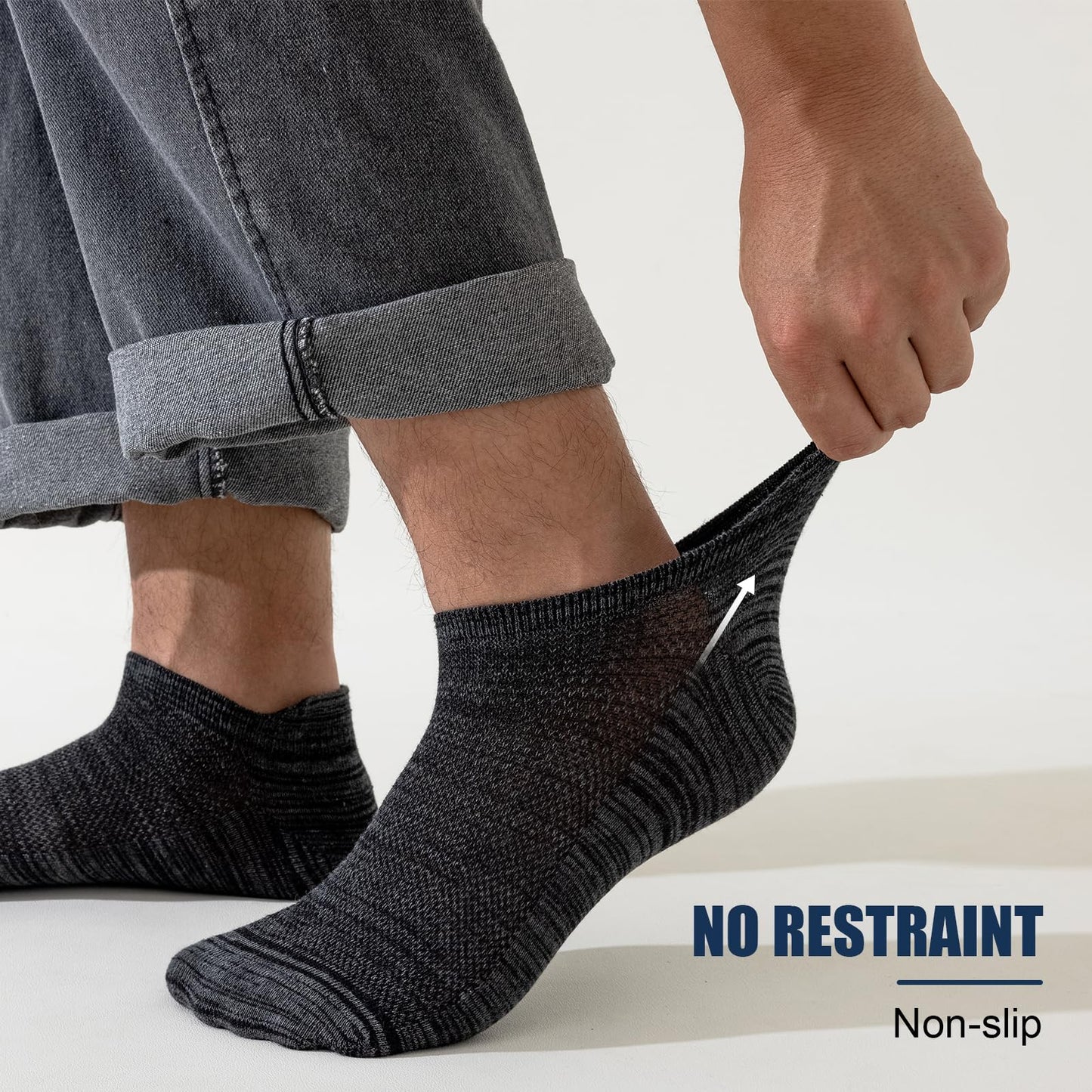 - Niofind Mens Trainer Socks | 8 Pairs | Low Cut Ankle Socks -