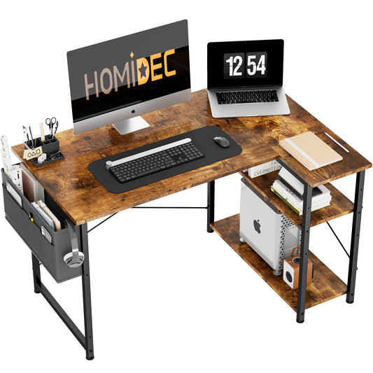 - HOMIDEC L Shaped Desk 100CM Computer Desk | Study Office Desk | Gaming Desk -
