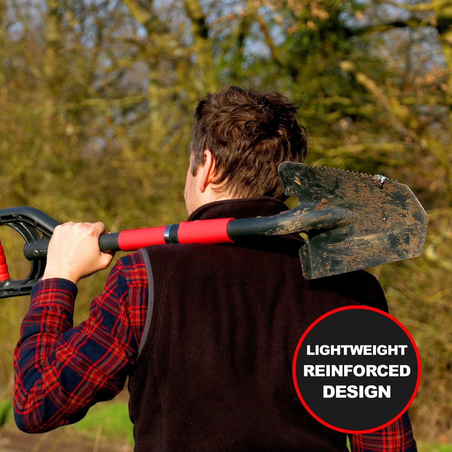 - Roamwild Multi-Digger Garden Spade | Reinforced Fibreglass Light Weight Gardening Arrow Head Shovel -