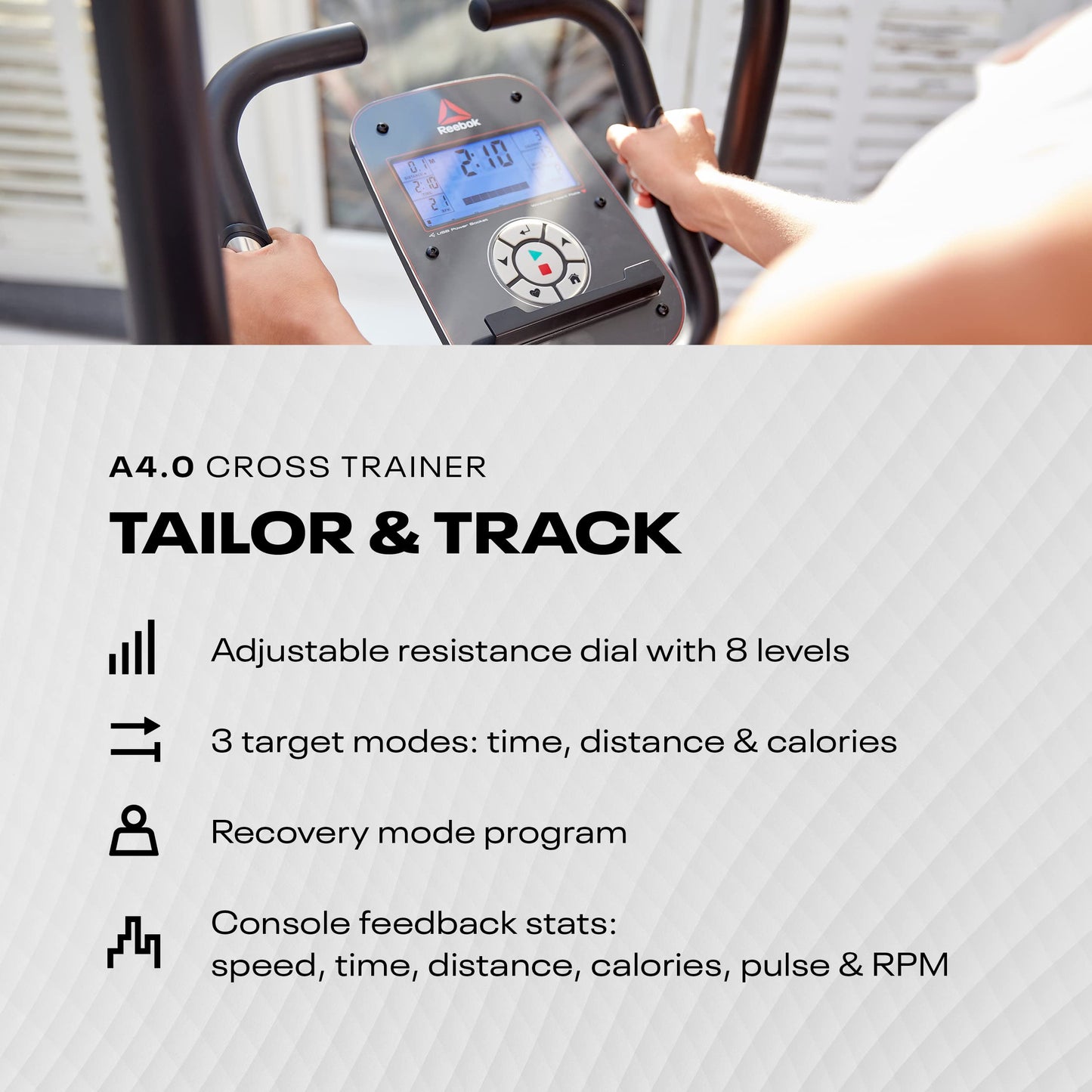 - Reebok Unisex Adult A4.0 Elliptical | Silver -