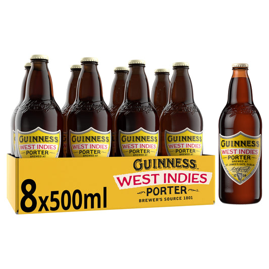 - Guinness West Indies Porter Beer | 6% vol | 8 x 500ml | Mellow & Complex -