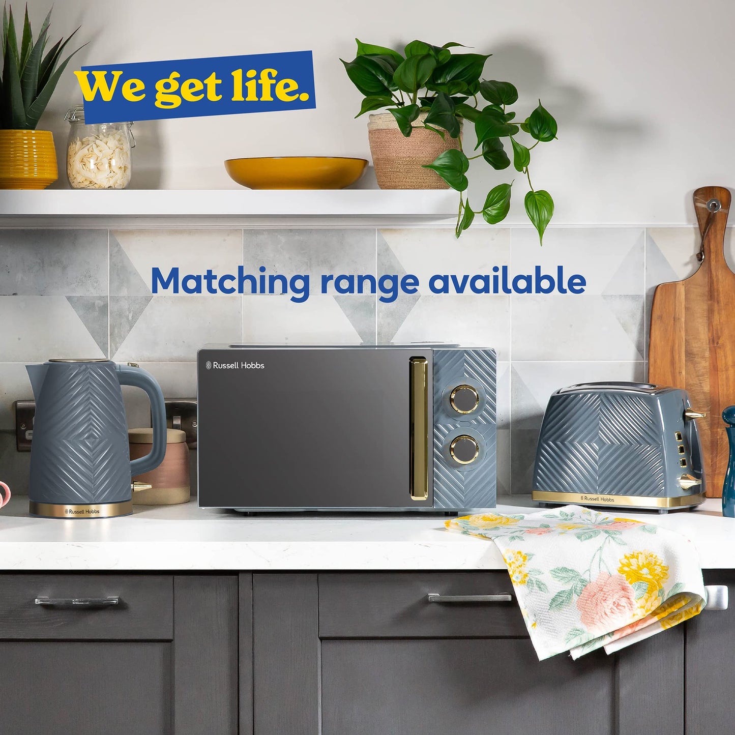 - Russell Hobbs 17 Litre | 700W | Grey Solo Manual Microwave -