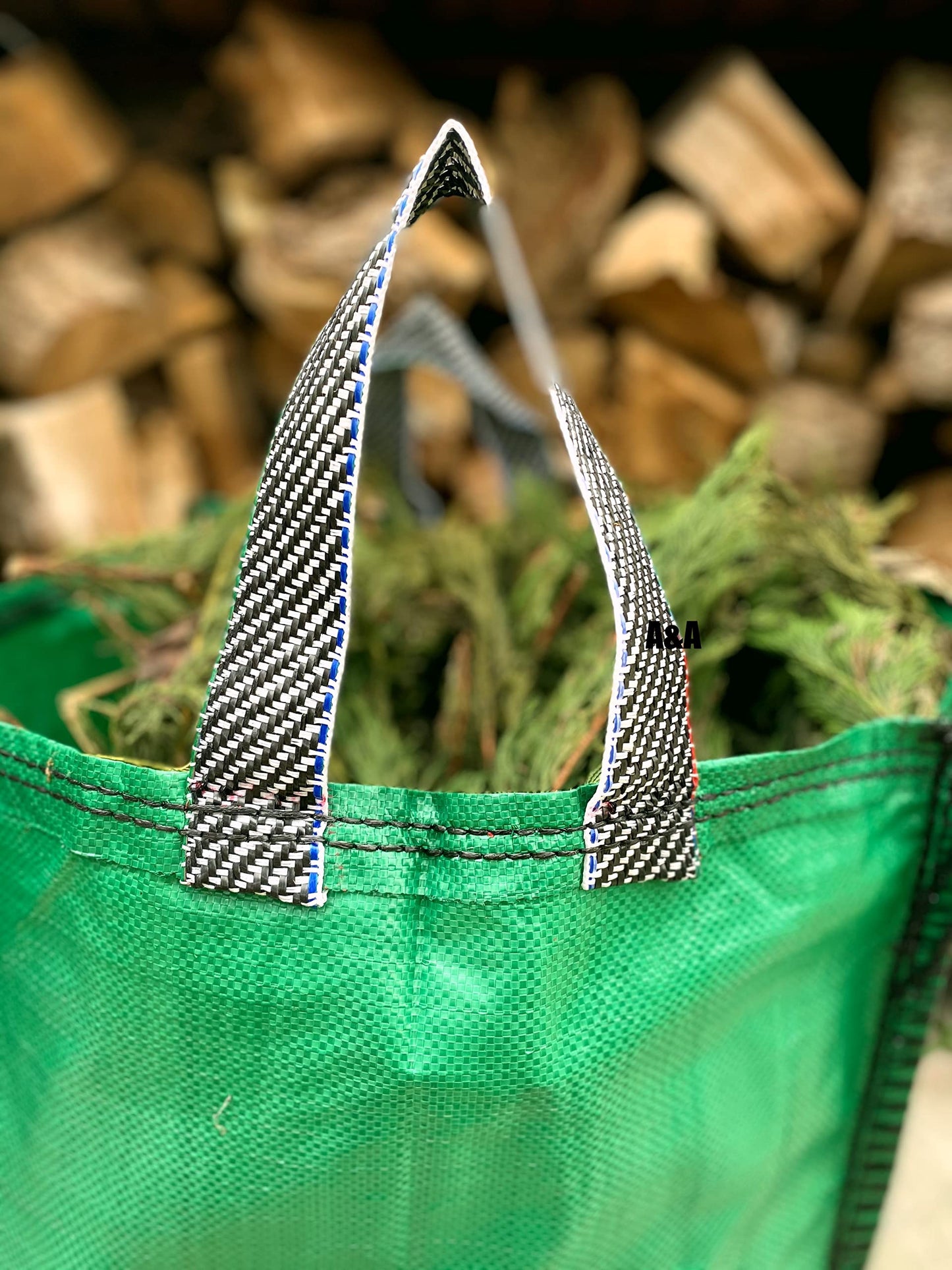 3 x Garden Waste Bags - 120 Litre - Heavy Duty Garden Green Waste Sacks - Industrial Fabric and Handles (3)