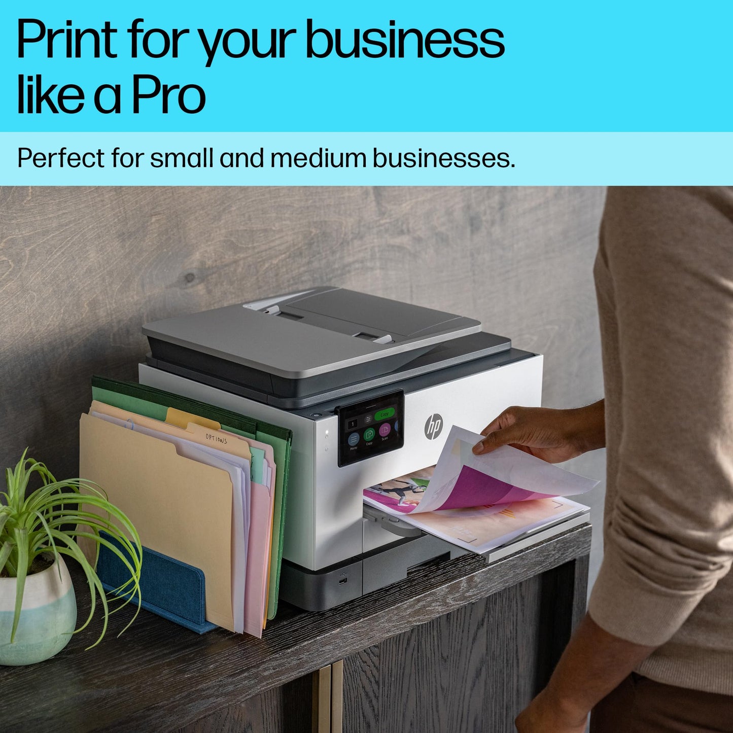- HP OfficeJet Pro 9132e All-in-One Printer | Colour | Printer for Small Office | Print, Scan, Copy Automatic document feeder| 2 Tray | 3 months Instant Ink with HP | Easy Setup | Up To 3 Years Warranty -