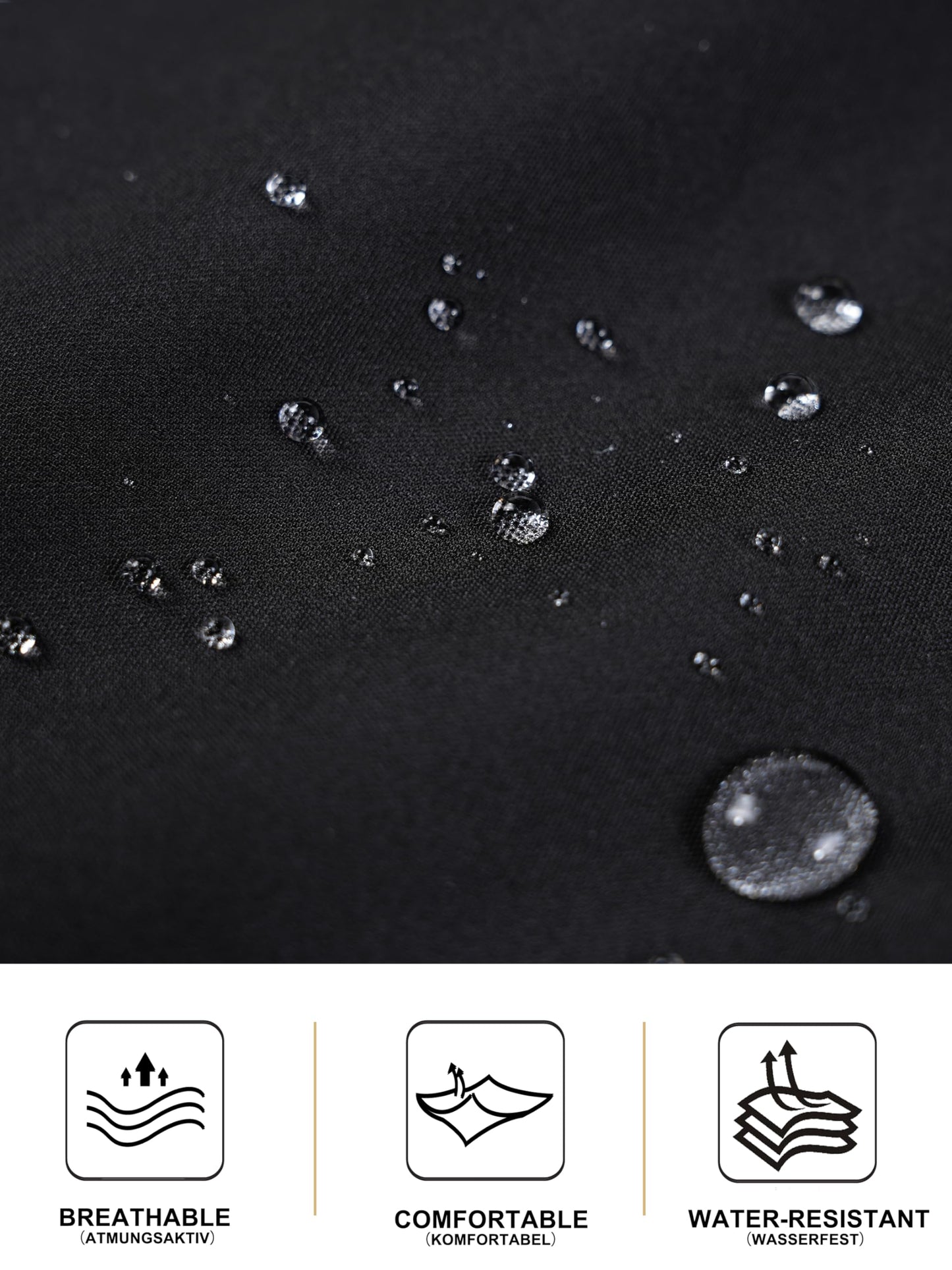 CAMLAKEE Kids Softhell Hiking Trousers Boys Waterproof Outdoor Cargo Pants Walking Jogging Bottoms with Elastic Waist Black UK:13-14 Years (manufacturers's size: 170)