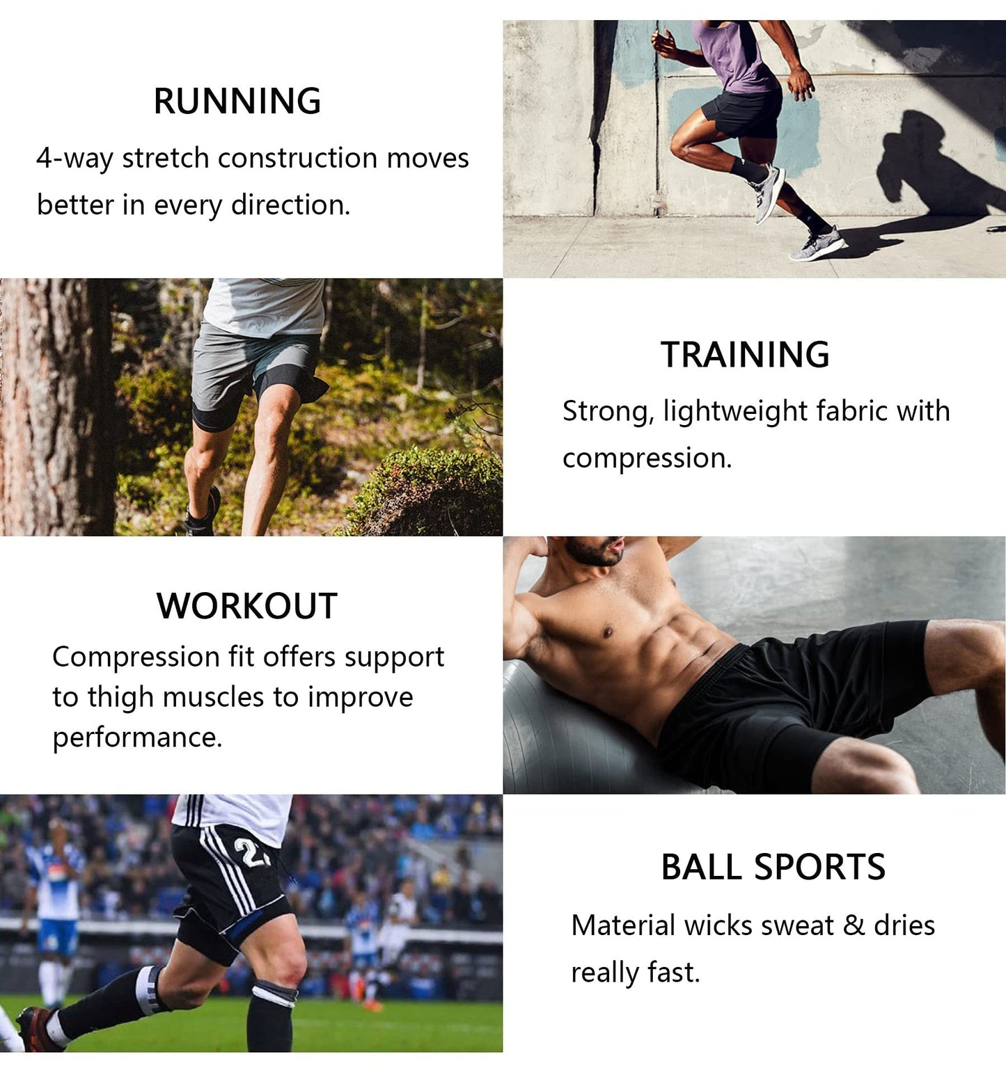 - HOPLYNN Mens Running 2 in 1 Sports Shorts Breathable Outdoor Workout Training Shorts -