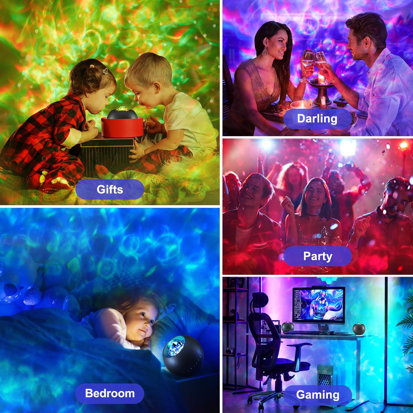 - Galaxy Projector 20 Lighting Modes Star Projector | HiFi Bluetooth Speaker Galaxy Projector Light | 15White Noise Sensory Lights | Remote & Timer Galaxy Light Projector -