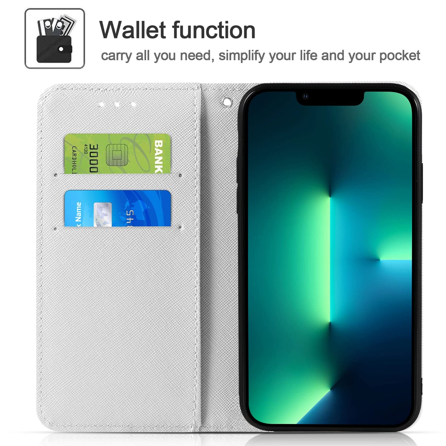 - ZhuoFan Personalised Phone Case for Samsung Galaxy S21 Ultra 5G 6.8", Custom Picture on Wallet Leather Cover, Personalized Photo/Text/Name Design Shockproof Case, One Image