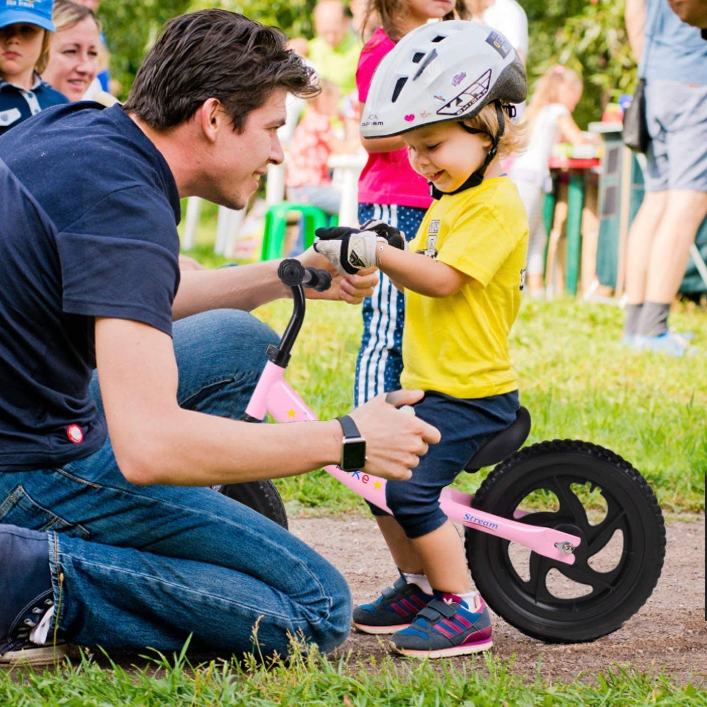 - H.yeed 12" Balance Bike For 2-6 Year Old Girls Boys -