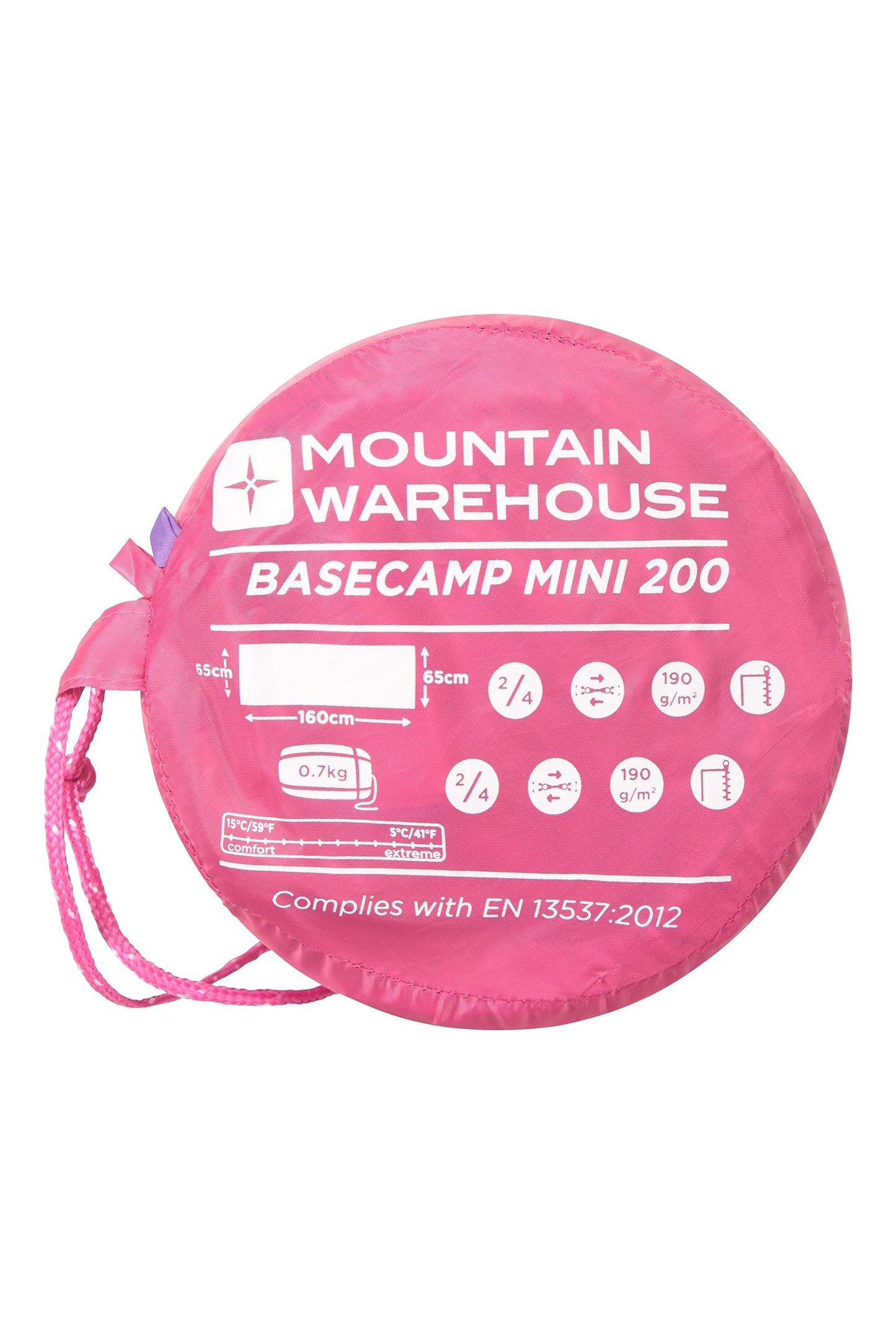 - Mountain Warehouse Basecamp 200 Mini Sleeping Bag | 2 Season | 160 * 65cm -