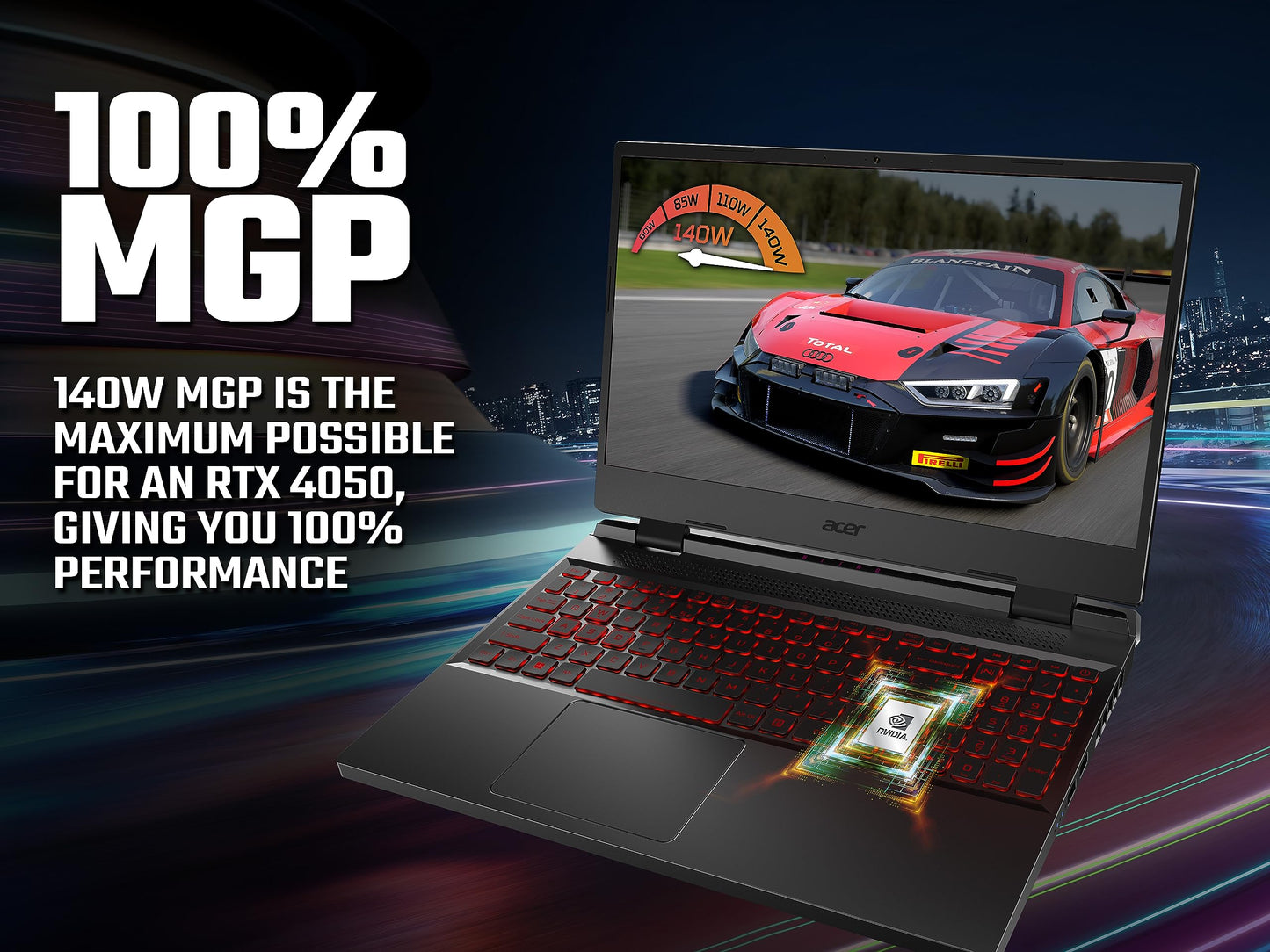 Acer Nitro 5 AN515-58 Gaming Laptop - Intel Core i7-12650H, 16GB, 1TB SSD, NVIDIA GeForce RTX 4050 6G, 15.6" FHD IPS 144Hz, Windows 11 , Black