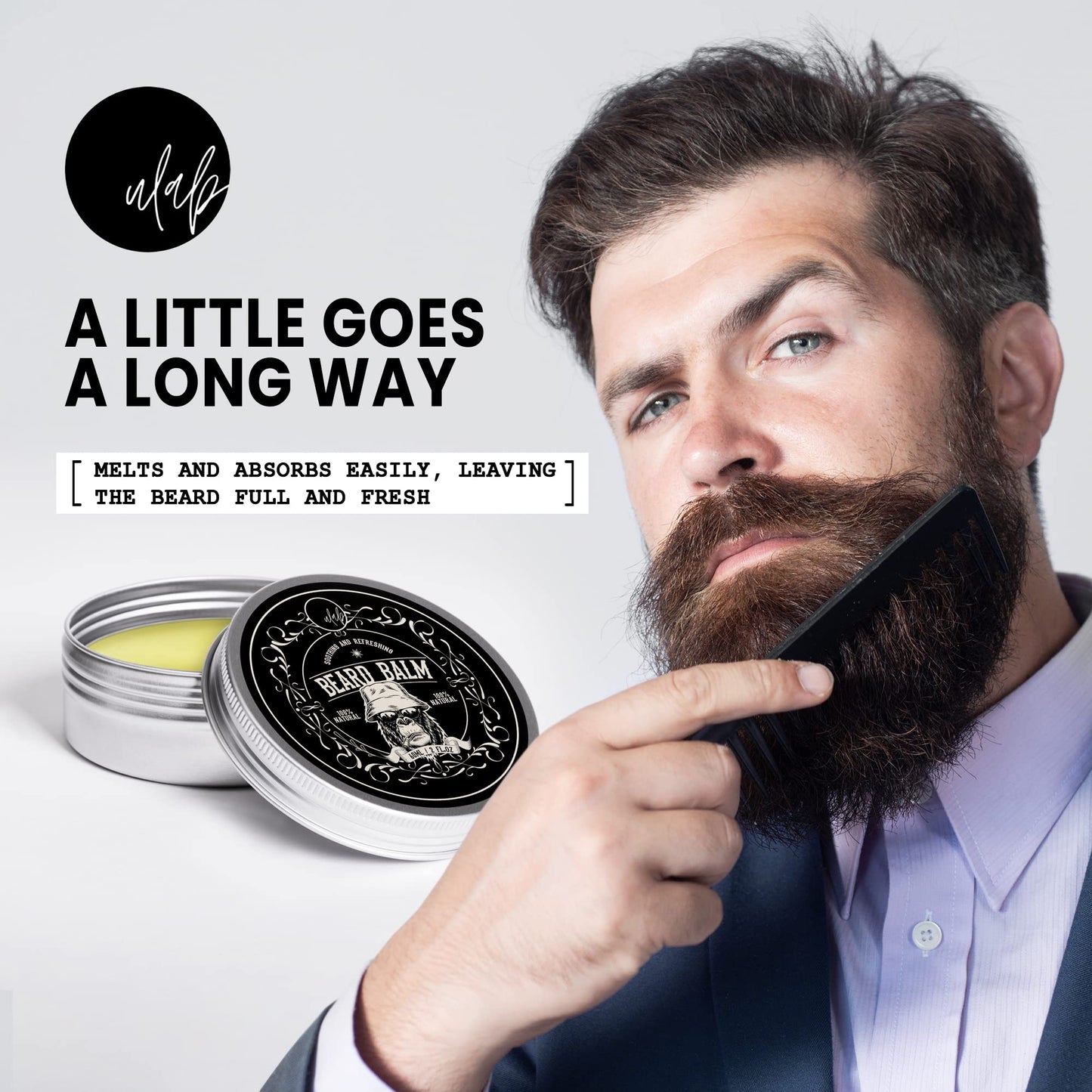 - uLab Gorilla Beard Balm for Men, with Mango and Jojoba, 60ml -