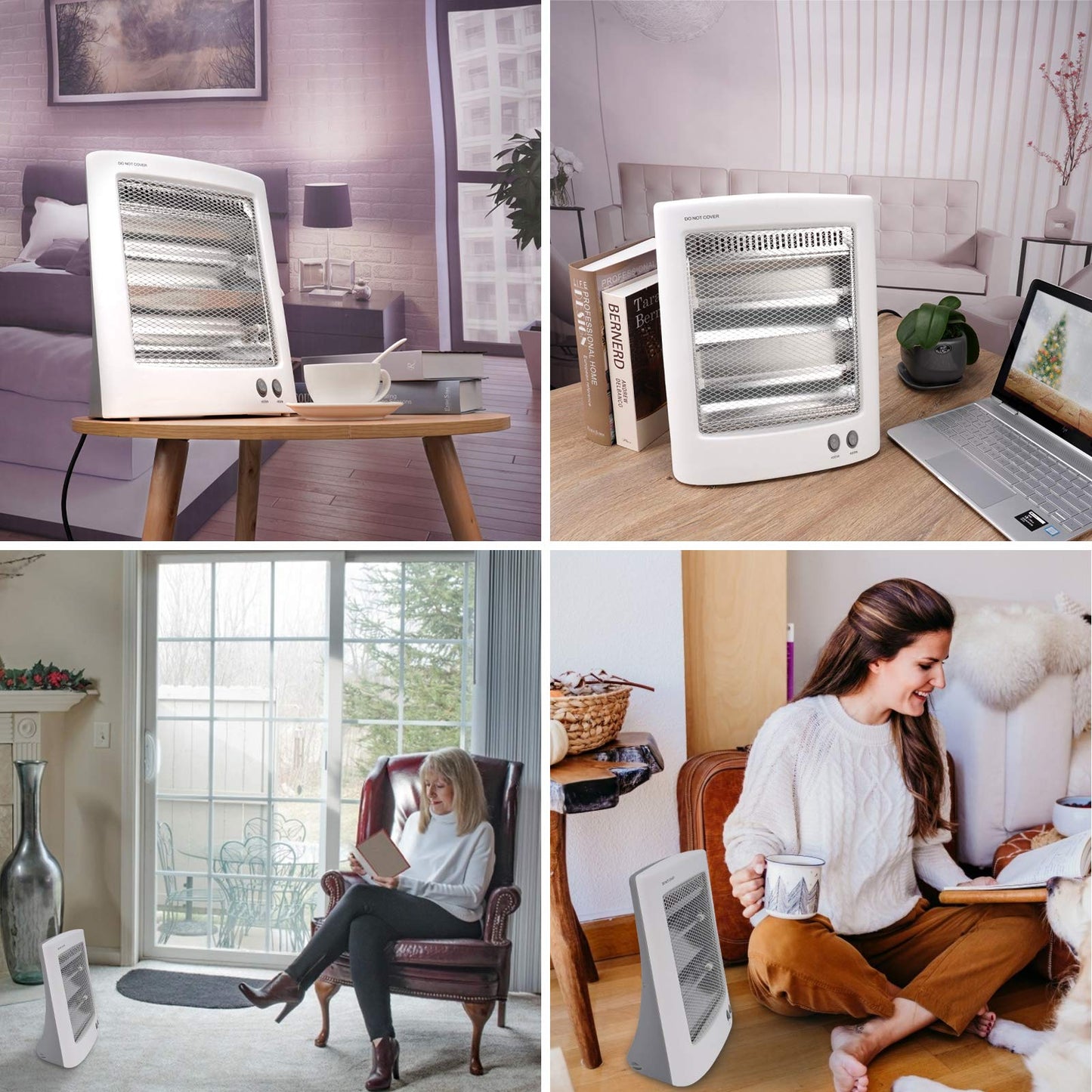 - SONBION Infrared Heater | 800W Halogen Heater with 2 Heat Settings -