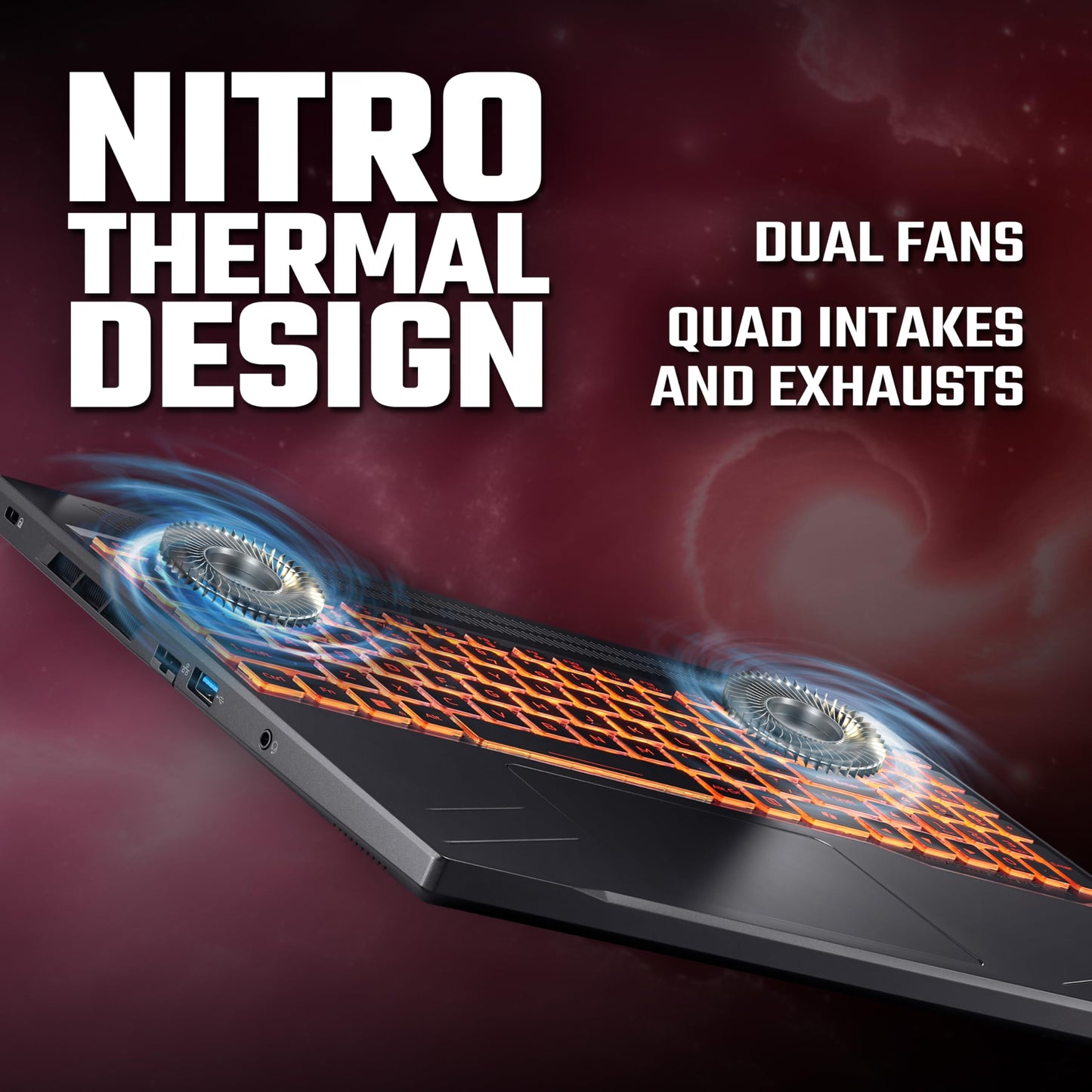 Acer Nitro V 16 ANV16-41 Gaming Laptop - AMD Ryzen 7 8845HS, 16GB, 1TB SSD, NVIDIA GeForce RTX 4060 8G, 16" WUXGA IPS 165Hz, Windows 11, Black