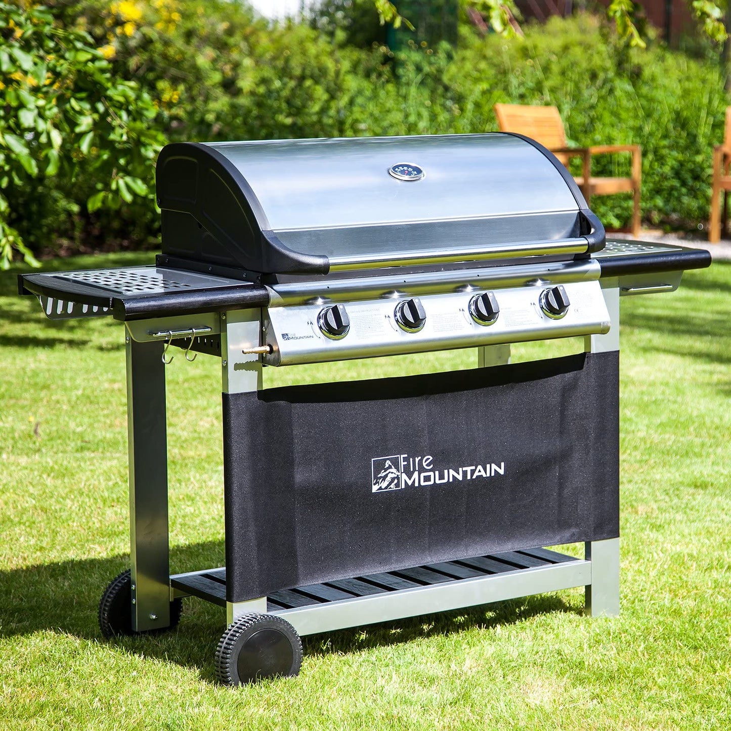 - Fire Mountain 4 Burner Gas BBQ | Large Gas BBQ | Perfect for Larger Gardens -