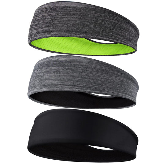 - EasYoung Headbands for Men | 3-Pack Sweat Wicking Men's Headbands -