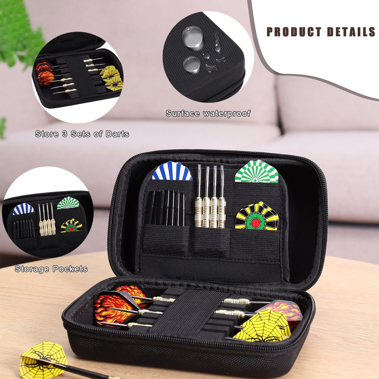 - Invalidism Darts Wallet,Dart Case |Dart Cases Mens Holds 18 Darts,Portable & Durable -