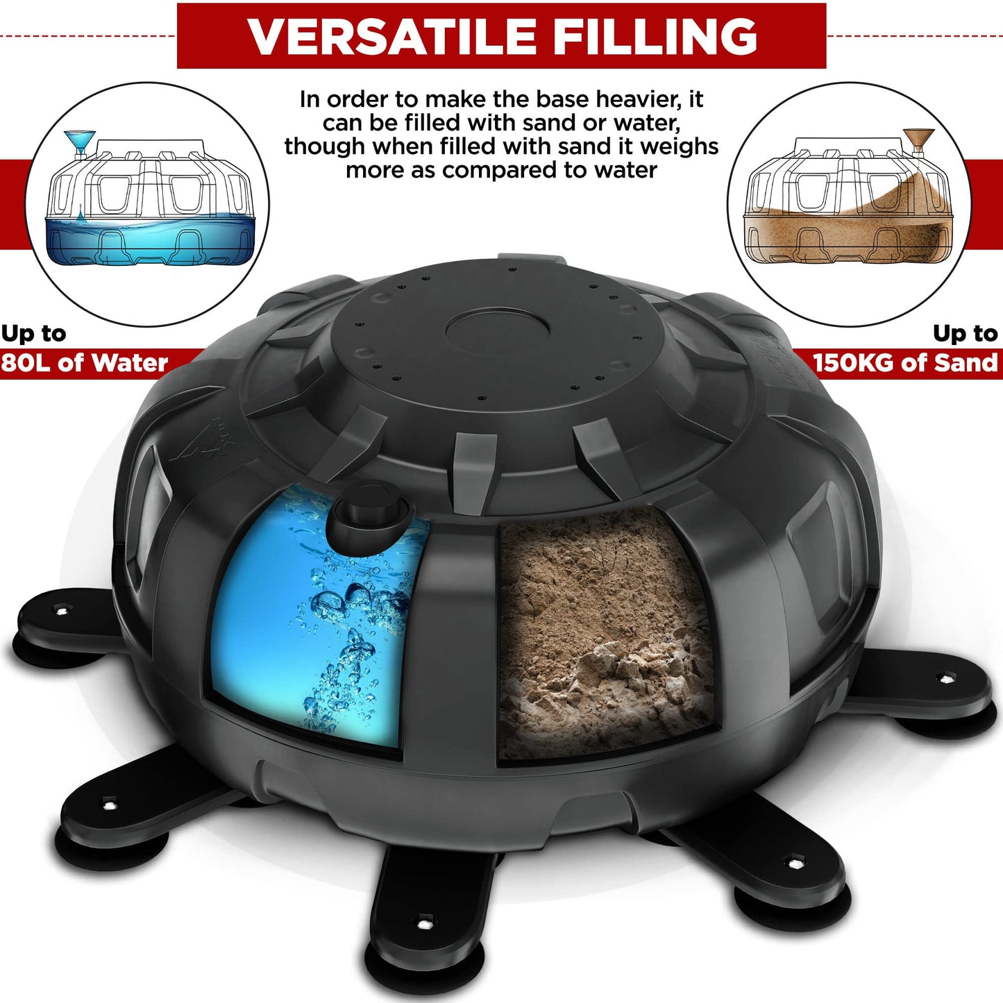 - RDX XXL 150KG 6ft Free Standing Punch Bag | Gloves & Cover | Heavy Pedestal Bag -