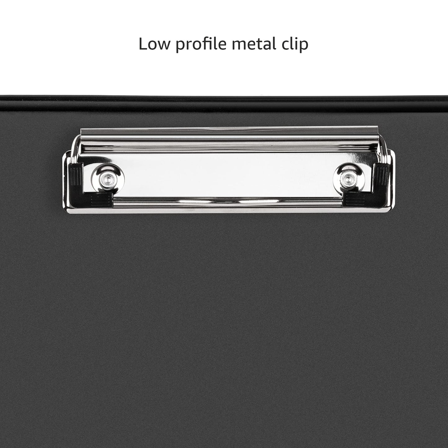 Amazon Basics Plastic Storage Clipboard,Black, 2-Pack