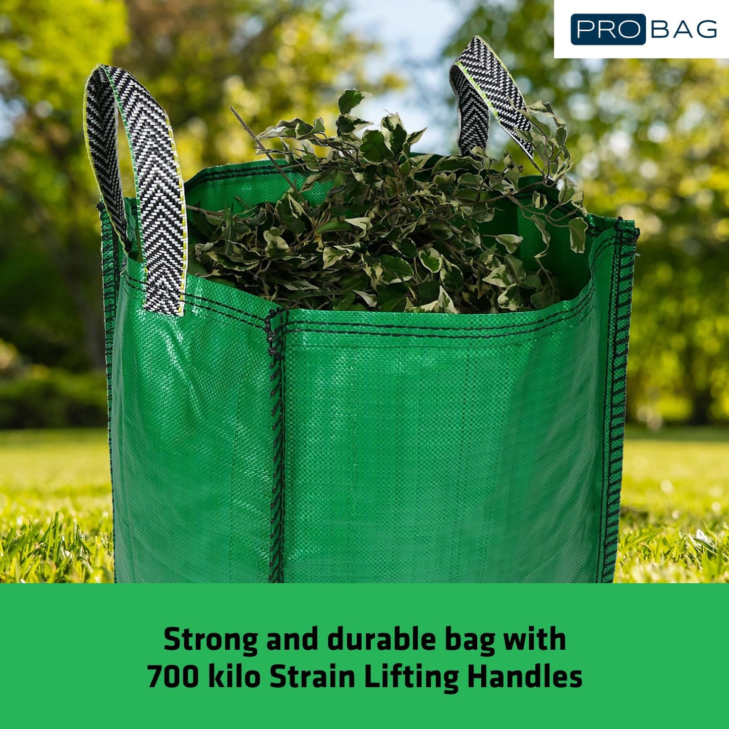 - Garden Waste Bags | 120 Litre | 1 to 5 Sacks | PREMIUM GRADE | Industrial Fabric and Handles | Heavy Duty Garden/Green Waste Sacks (3 sacks) -