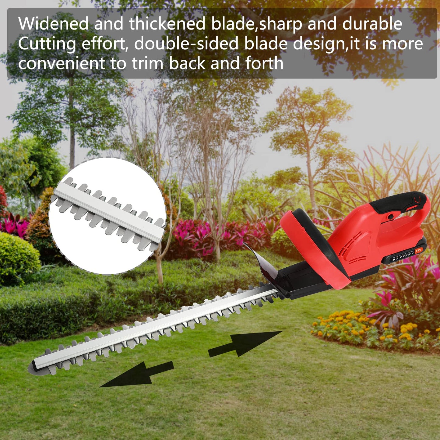 - Shienfir Cordless Hedge Trimmer | 21V Electric Hedge Trimmer | 15mm Tooth Spacing | 800W | Electric Cordless Hedge Trimmer -