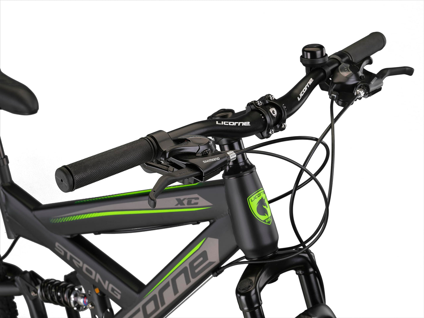 - Licorne Bike Strong D 29 Inch Mountain Bike Fully | Suitable from 150 cm | Front and Rear Disc Brake | Shimano 21 Speed Gears -