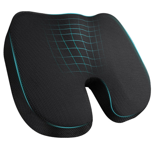 - RaMokey Seat Cushion | Office Chair Memory Foam | Coccyx Pain Relief Cushion Pillow -