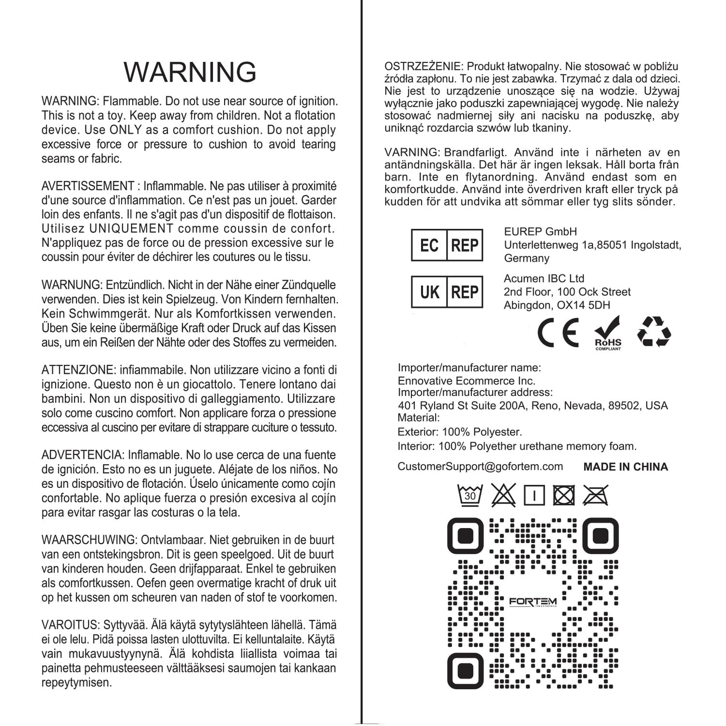 - FORTEM Chair Cushion | Seat Cushion for Office Chair | Lumbar Support Pillow for Chair -