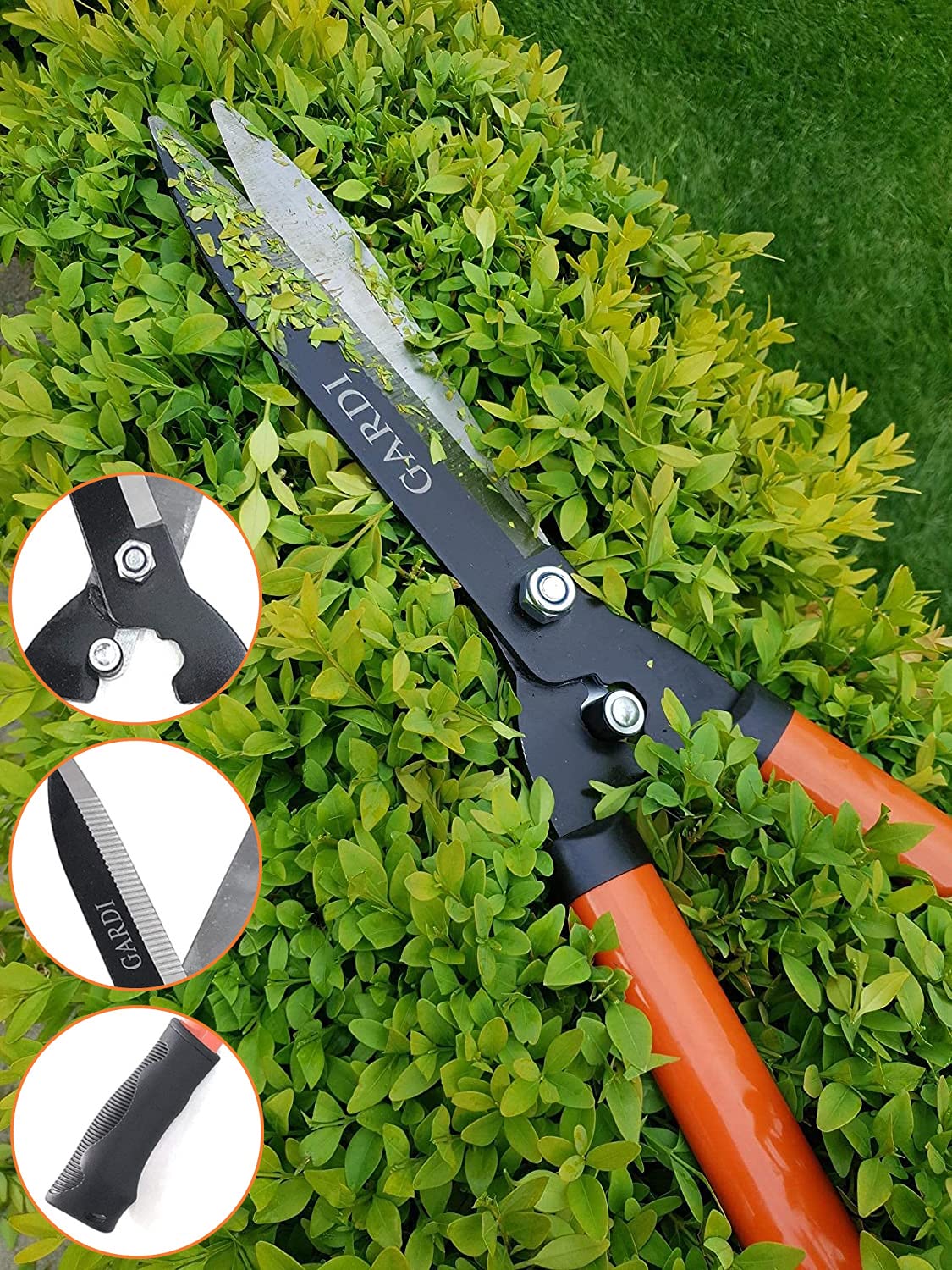 - Gardi Orange Serrated Garden Hedge Comfort Grip Shears -