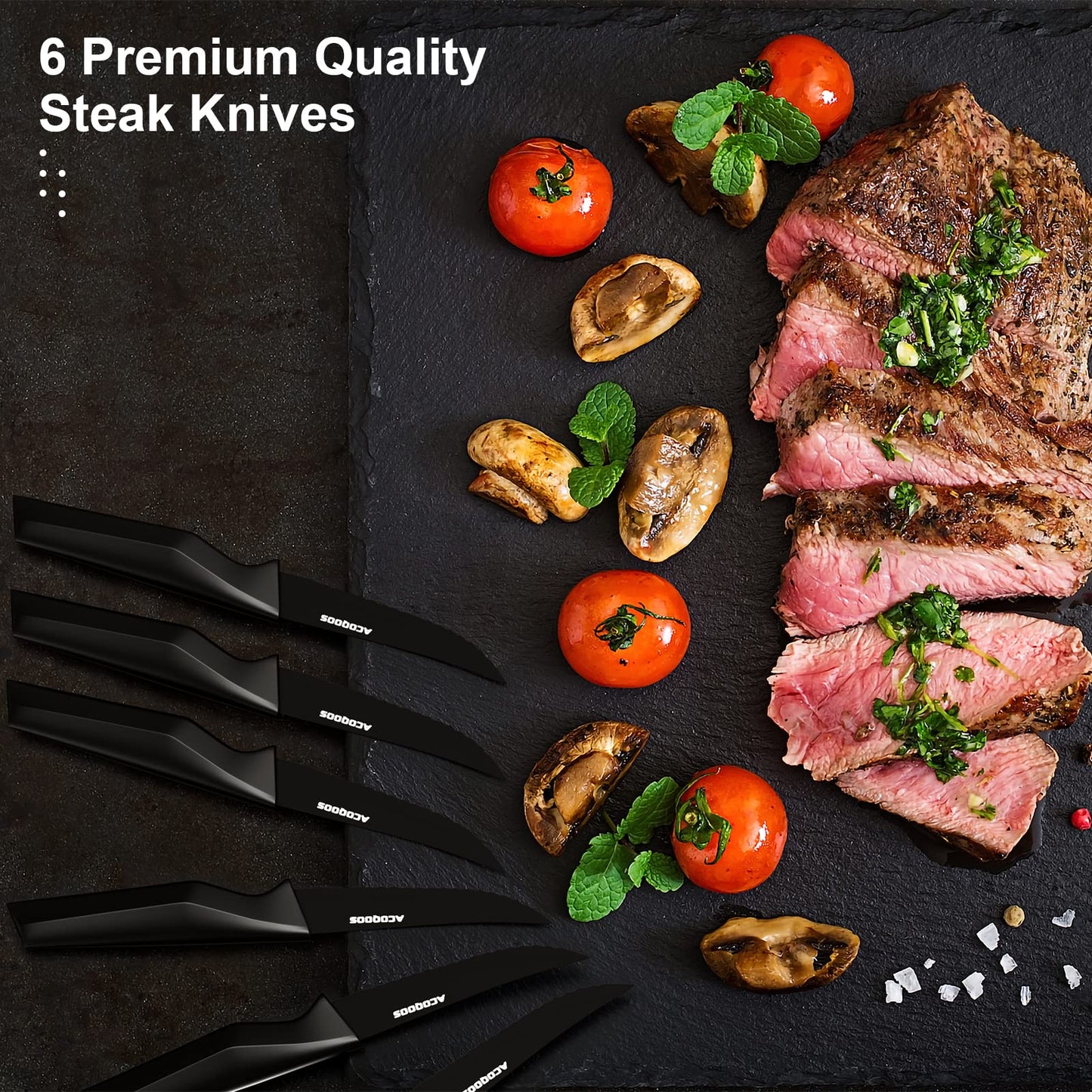 - Knife Set with Block | 14 Piece with Built-in Sharpener | Kitchen Knives for Chopping -