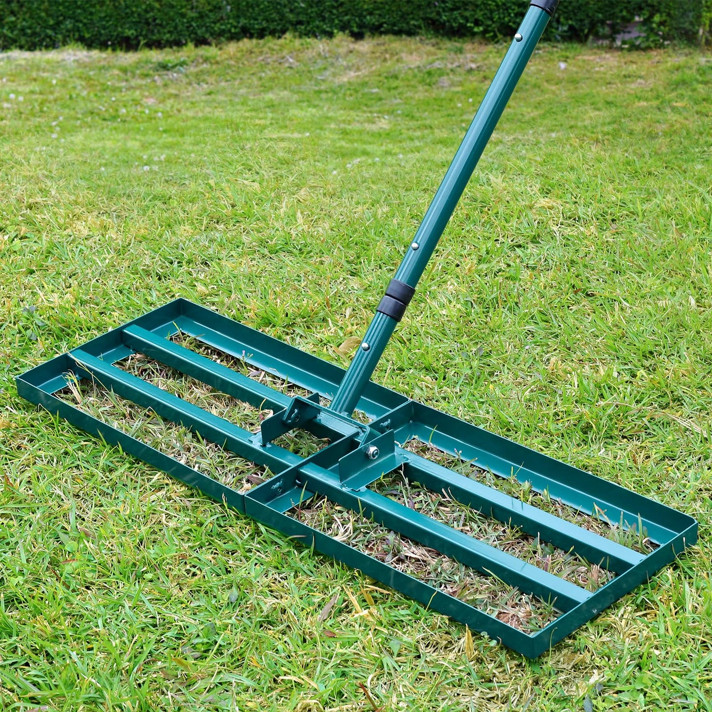 - Signstek Lawn Leveling Rake | Stainless Steel Lawn Leveler | 30” x 10” Ground Plate -