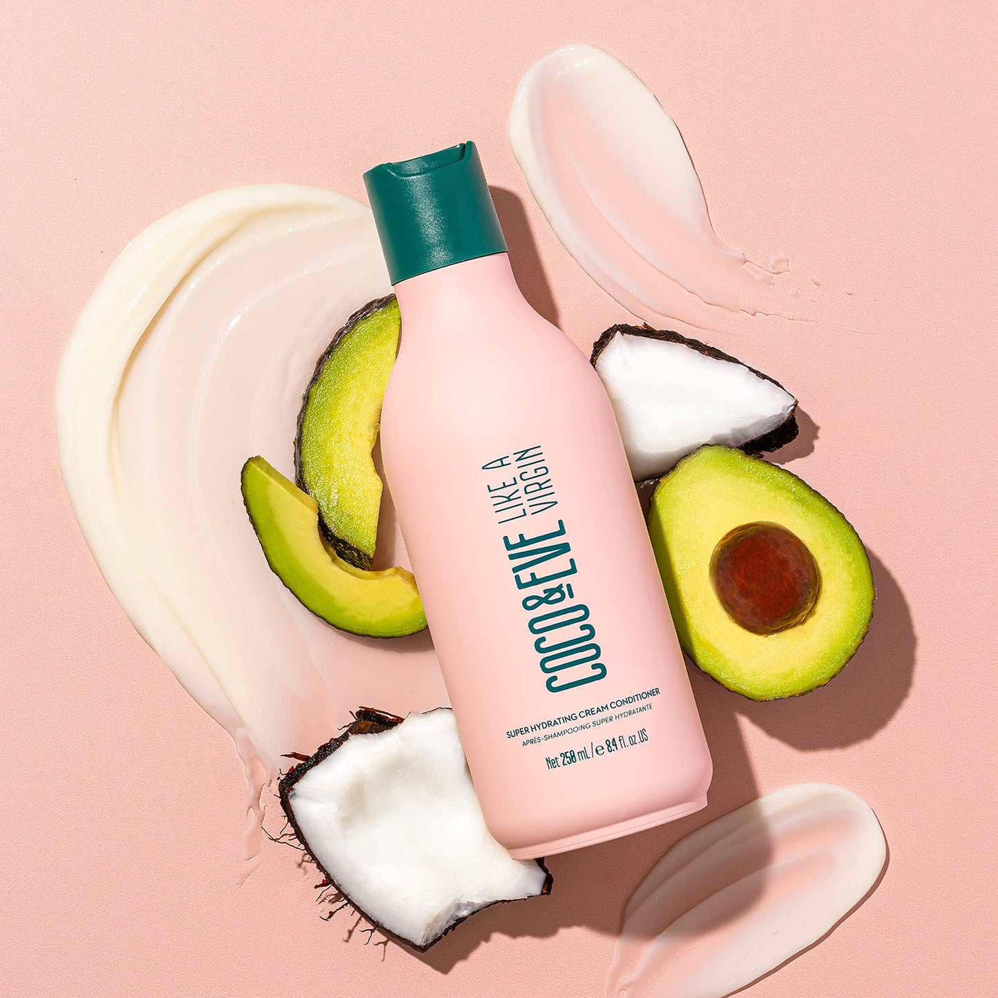 Coco & Eve Like A Virgin Shampoo & Conditioner Bundle Kit - Natural, Sulfate free Hair Care with Argan Oil, Coconut and Avocado Oil | For Dry Damaged, Color Treated Hair | Anti Frizz (250ml each)