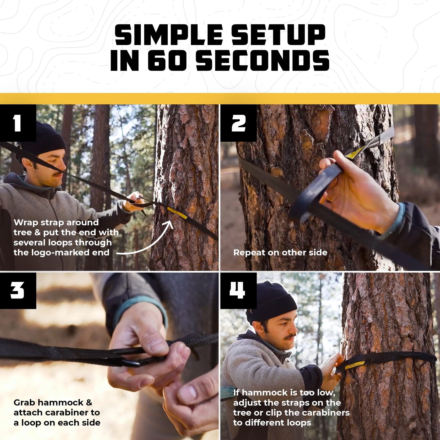 - Wise Owl Outfitters Camping Hammock - Single or Double Sized Indoor & Outdoor Hammocks