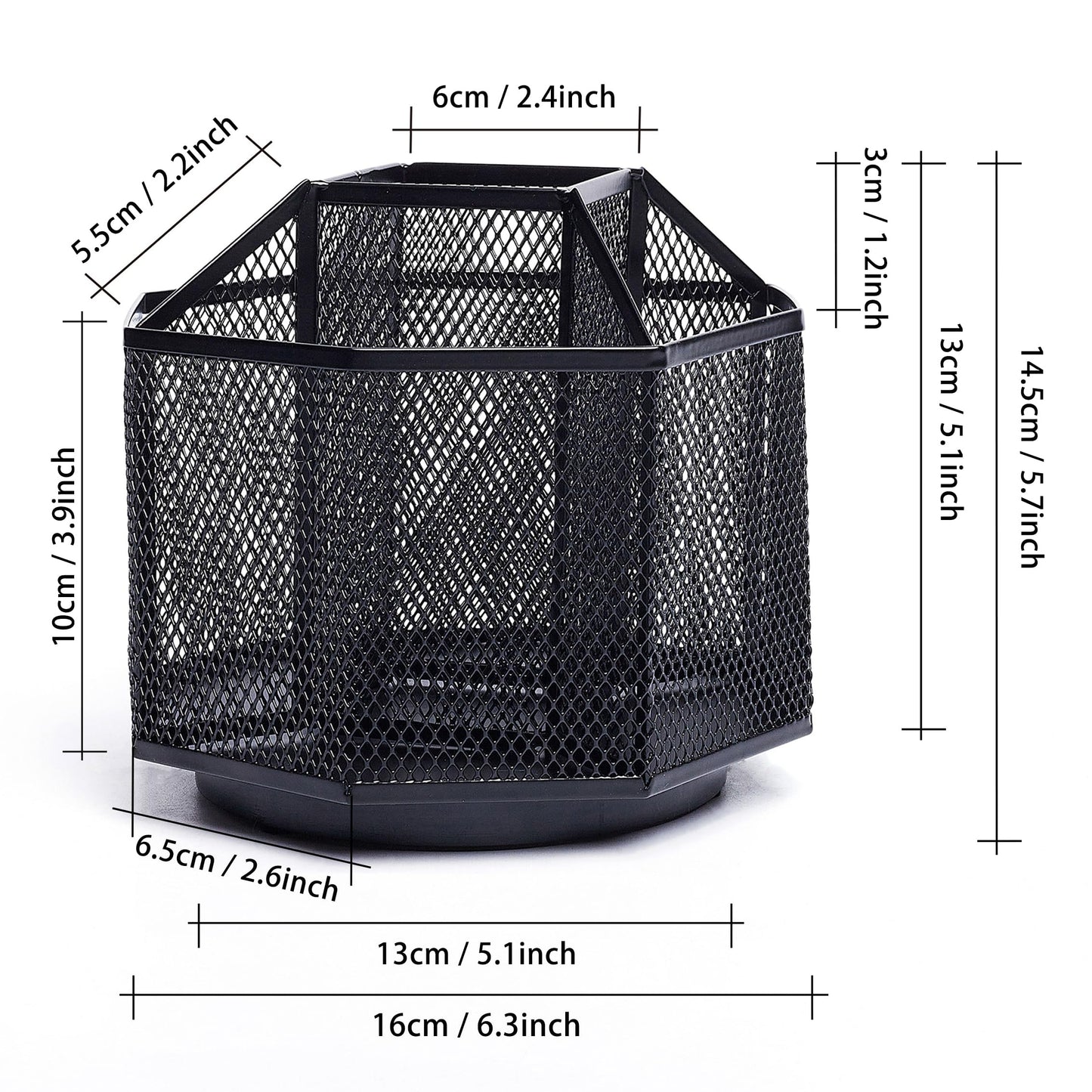 - EXERZ Desk Organiser | Mesh Desk Tidy Caddy | Pencil Holder | Multifunctional 360 Rotating -