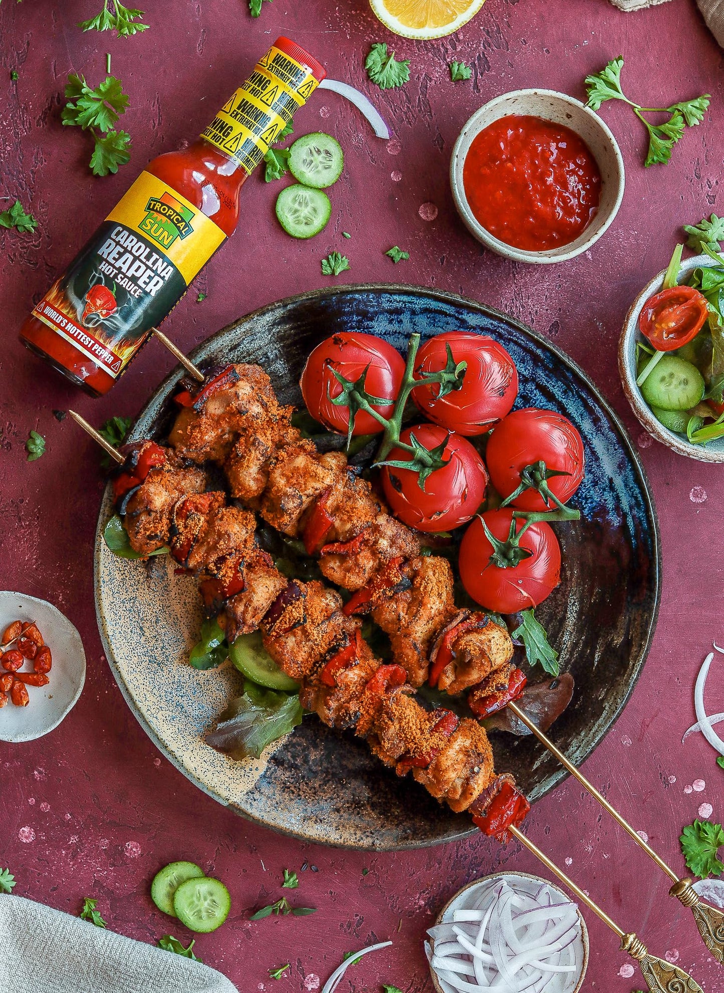 - Tropical Sun | Carolina Reaper Sauce | Worlds Hottest Chilli | 148ml (Pack of 1) -