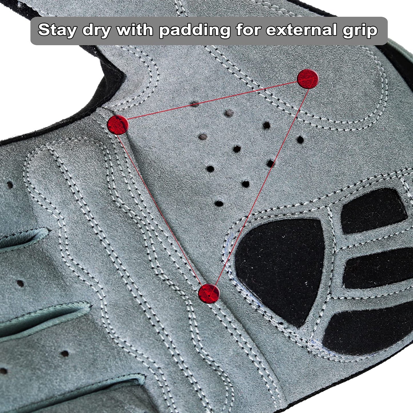 Cycling Gloves Half Finger Mountain Road Bike Cycle Gloves Anti Slip Shock Absorbing Padded Breathable MTB Bicycle Biking Gloves Sports Men Women (Black, L)