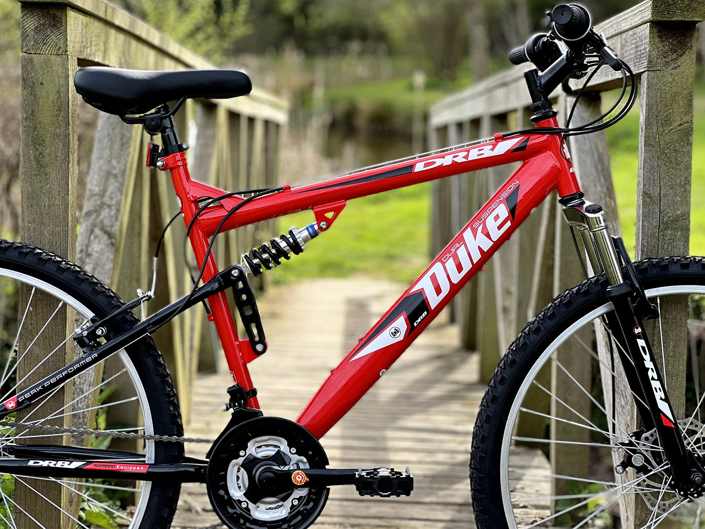 Dallingridge Duke DS Full Suspension Mountain Bike, 26" Wheel - Red/Black
