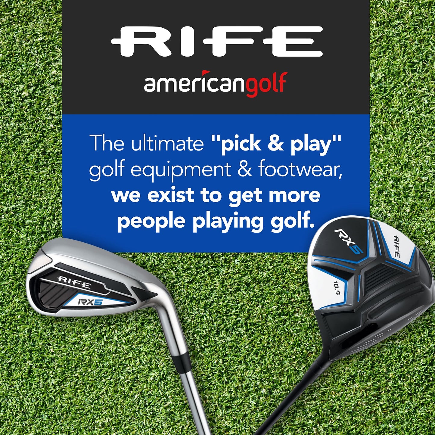 - Rife RX5 Golf Clubs | Full Set with Stand Bag | Driver, Fairway Wood, Hybrids, Irons 6-SW, Mallet Putter | Graphite & Steel Shafts | Golf Club Sets for Men -